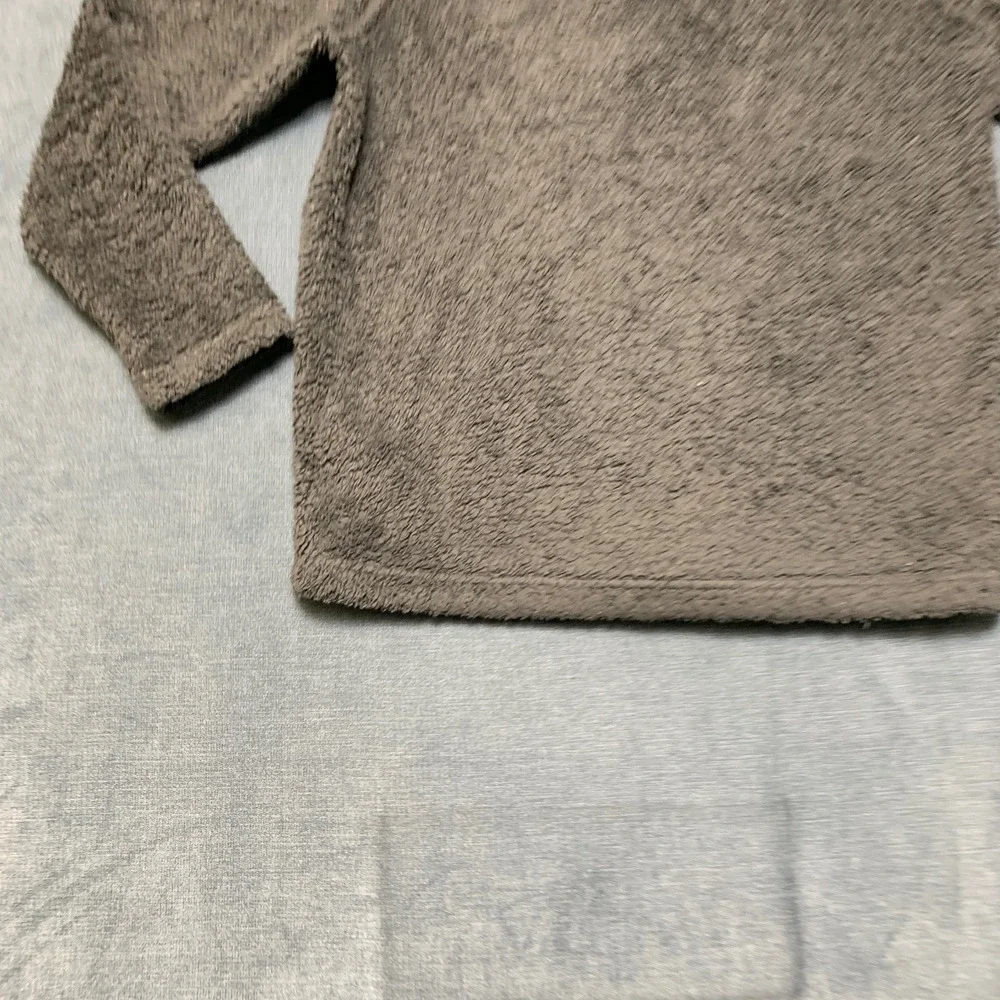 Patagonia Los Gatos Fleece Jacket Unisex Kids L 12 Gray Logo 1/4 Zip Mock Neck